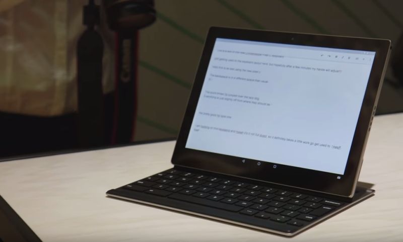 Pixel C tablet presentation